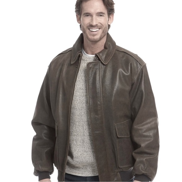 LL Bean Flying Tiger Leather Bomber Jacket Made in USA - Picture 10 of 10